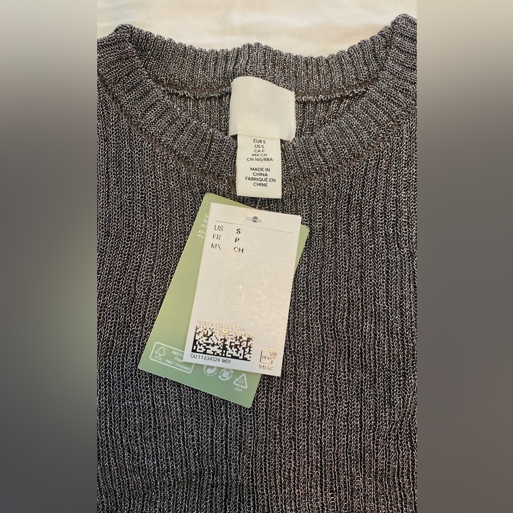 Metallic Rib Knit Sweater - Picture 4 of 7